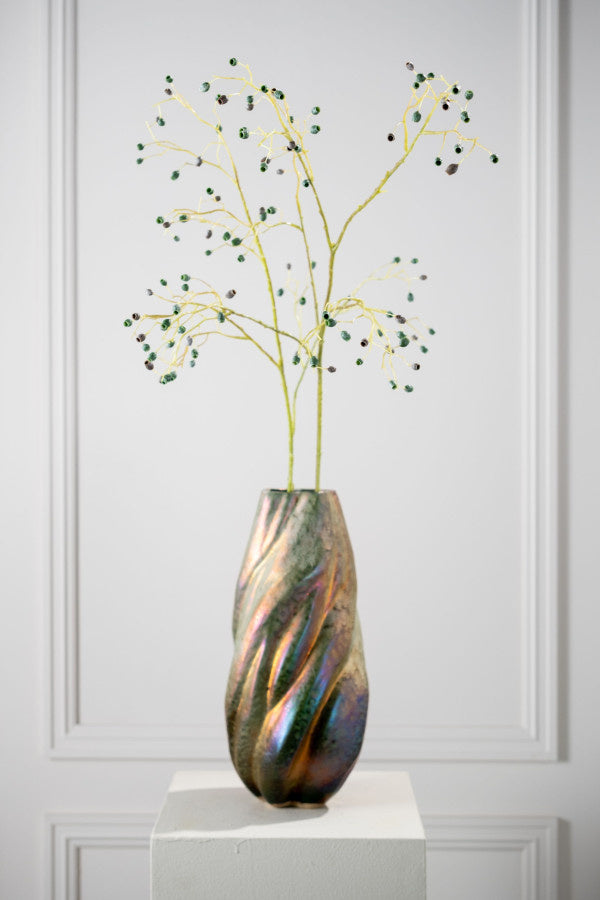 Fleur artificielle Branche d'Eucalyptus Vert/Marron | 115 cm
