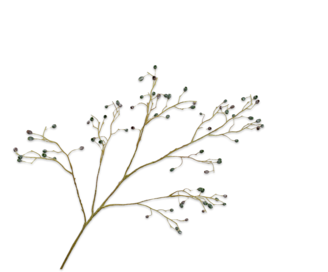 Fleur artificielle Branche d'Eucalyptus Vert/Marron | 115 cm