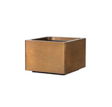 Cuprum Cube Pflanzenkübel 90x90 cm | Weathered Brass
