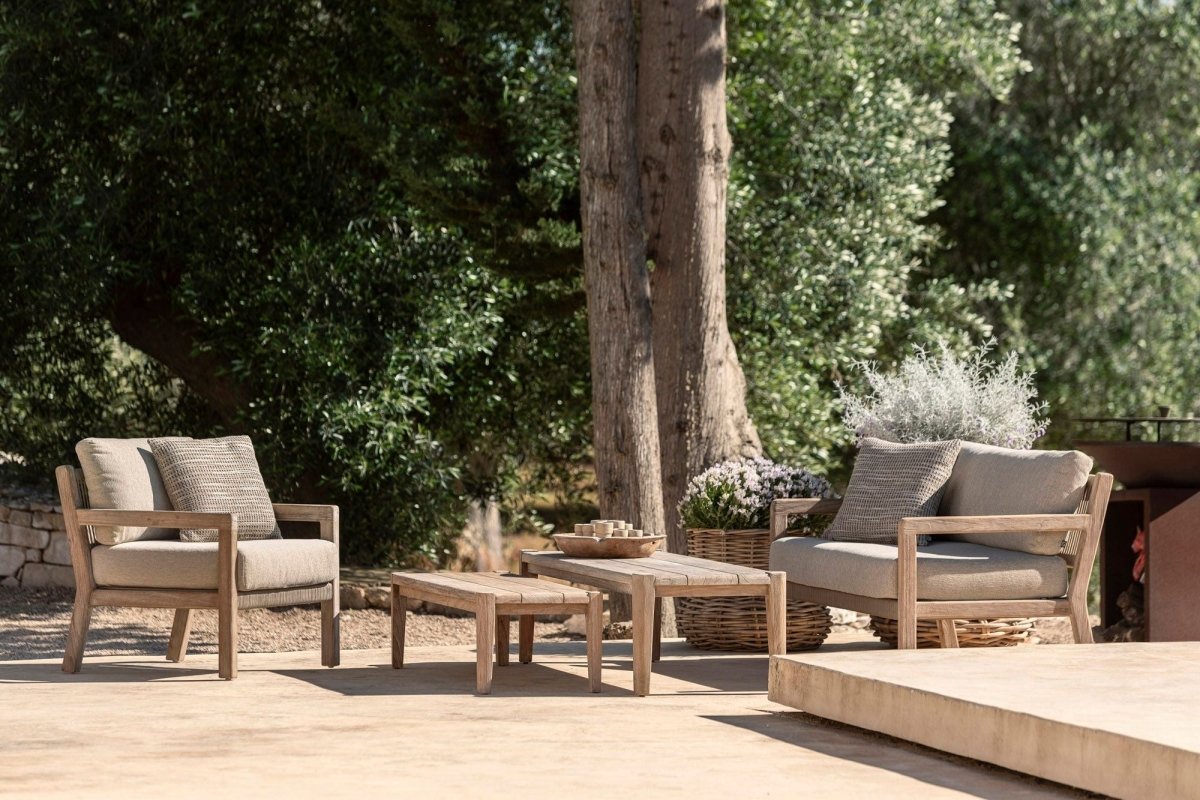 2-Seater Mario | Teak Natural Grey / Rope - NU PUUR & GROEN