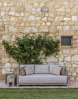2,5-Seater Mieke | Teak Natural Grey / PE Wicker Sand - NU PUUR & GROEN