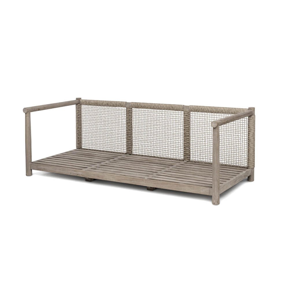 2,5-Seater Mieke | Teak Natural Grey / PE Wicker Sand - NU PUUR & GROEN