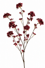 Kunstbloem Hortensia Tak Vertakt Burgundy | 120 cm