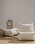 BOHO Quadratischer Pouf | Beige
