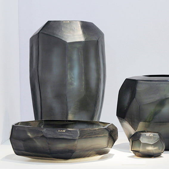 Theelichthouder Cubistic | Indigo/Smokegrey