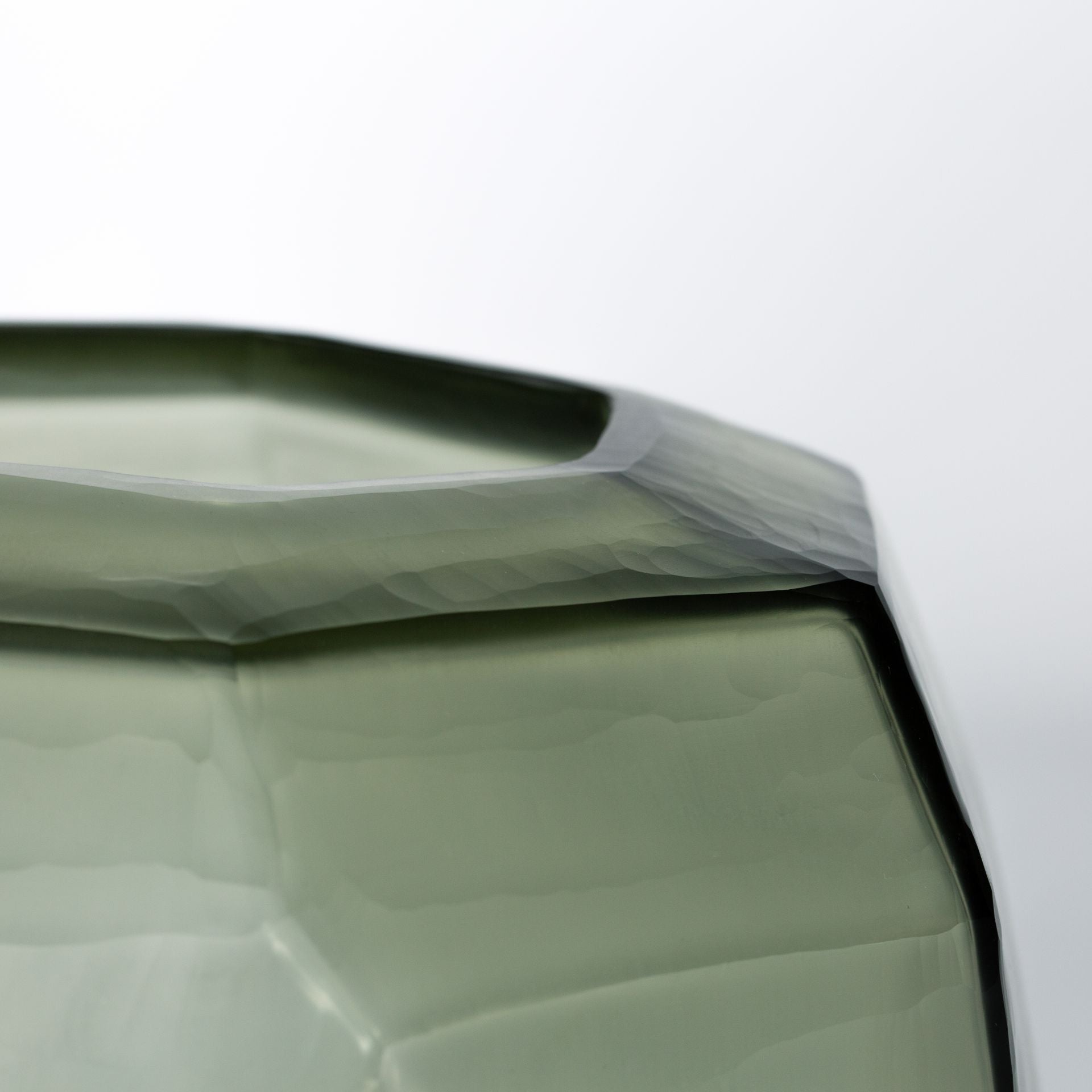 Vase Cubistic Rond | Gris acier clair