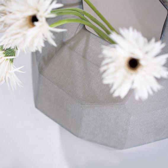 Vase Cubistic Round | Rauchgrau