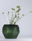 Vase Cubistic Round | Black Steelgrey