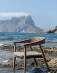 Easy Chair Faye Wicker Seat | Teak Natural Grey