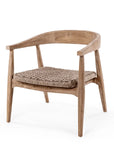 Easy Chair Faye Wicker Seat | Teak Natural Grey