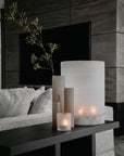Windlicht Kalle Frosted White | XXLarge