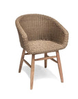 Armchair Charly | Reclaimed Teak Natural Grey / PE Wicker Antique Weed - NU PUUR & GROEN