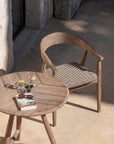 Armchair Faye Wicker Seat | Teak Natural Grey - NU PUUR & GROEN