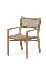 Armchair Fiona | Teak Natural Grey / PE Wicker Antique Weed
