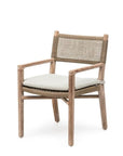 Armchair Fiona | Teak Natural Grey / PE Wicker Antique Weed - NU PUUR & GROEN