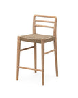 Bar Chair Jared | Teak Natural Grey / PE Wicker Antique Weed - NU PUUR & GROEN