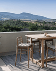 Bar Chair Jared | Teak Natural Grey / PE Wicker Antique Weed - NU PUUR & GROEN