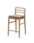 Bar Chair Jared | Teak Natural Grey / PE Wicker Antique Weed - NU PUUR & GROEN
