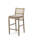 Bar Chair Mieke | Teak Natural Grey / PE Wicker Sand - NU PUUR & GROEN