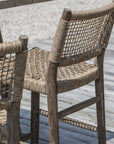 Bar Chair Mieke | Teak Natural Grey / PE Wicker Sand - NU PUUR & GROEN