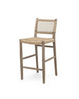 Bar Chair Mieke | Teak Natural Grey / PE Wicker Sand - NU PUUR & GROEN