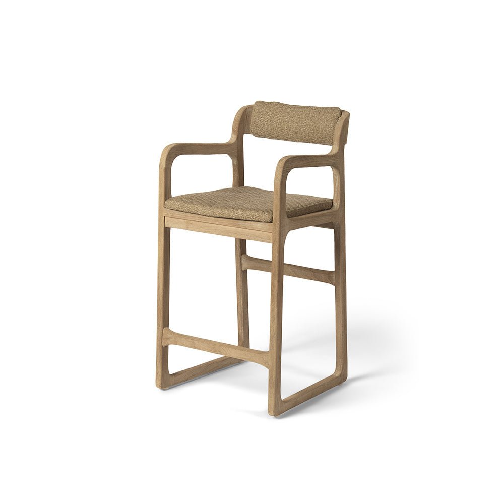 Bar Chair Sally | Teak Natural Grey - NU PUUR & GROEN