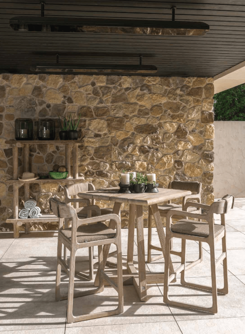 Bar Chair Sally | Teak Natural Grey - NU PUUR & GROEN