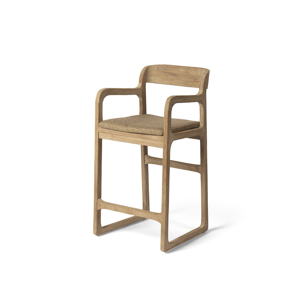Bar Chair Sally | Teak Natural Grey - NU PUUR & GROEN