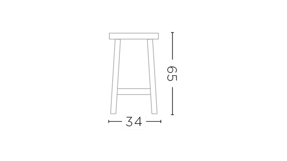 Bar Stool Alex | Teak Natural Grey - NU PUUR & GROEN