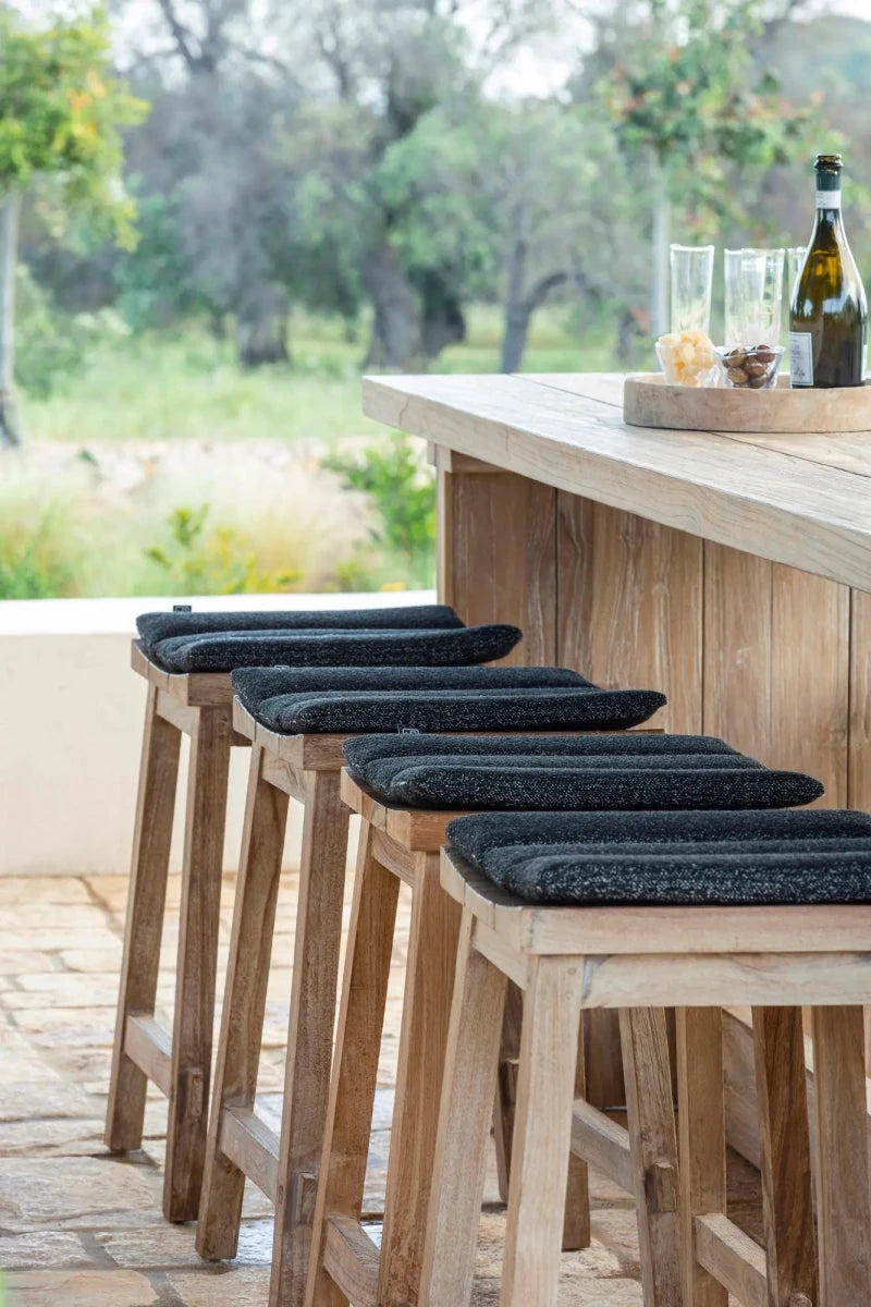 Bar Stool Alexi | Reclaimed Teak Natural Grey - NU PUUR & GROEN