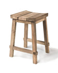 Bar Stool Alexi | Reclaimed Teak Natural Grey - NU PUUR & GROEN