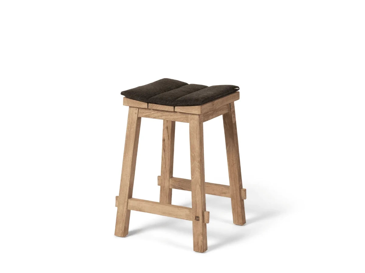 Bar Stool Alexi | Reclaimed Teak Natural Grey - NU PUUR & GROEN