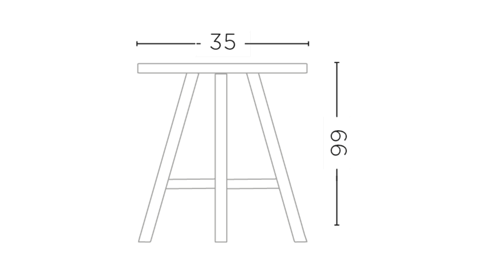 Bar Stool Asti | Teak Natural Grey - NU PUUR & GROEN
