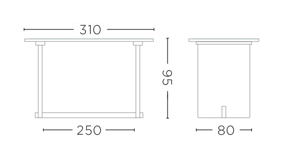 Bar Table Alexi Large | Reclaimed Teak Natural Grey - NU PUUR & GROEN