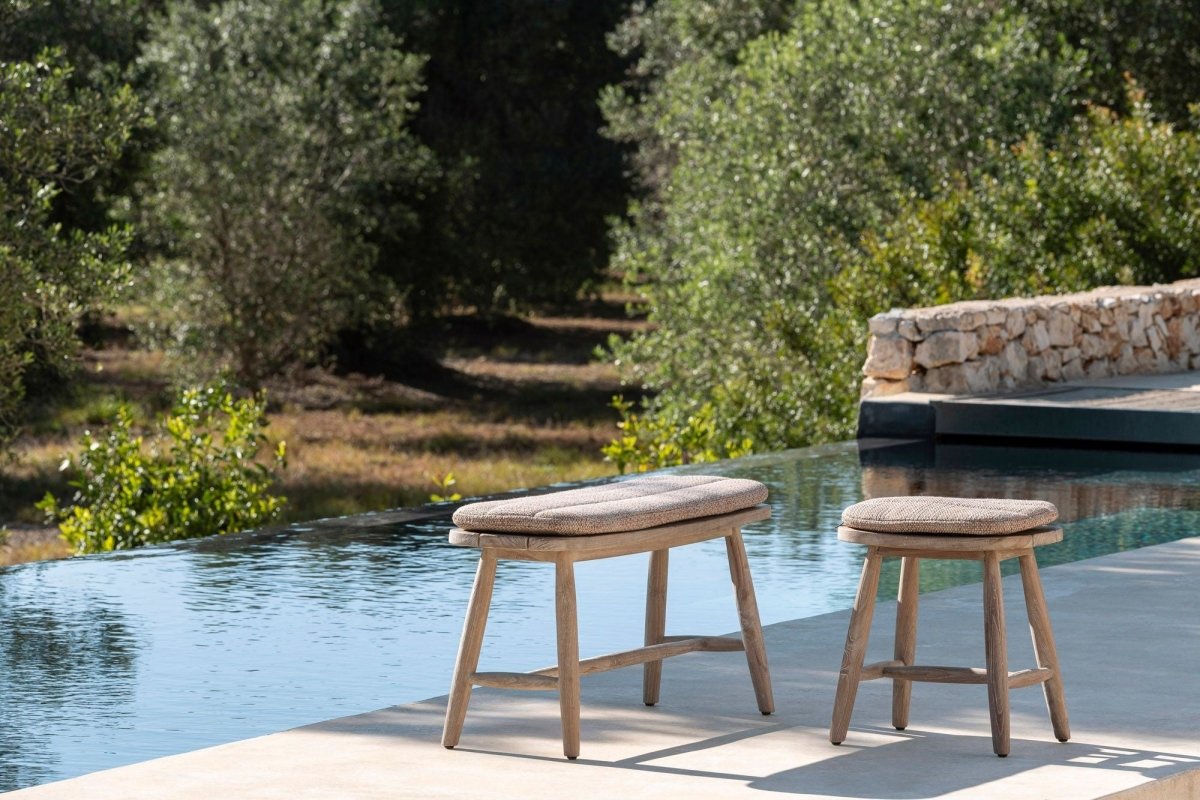 Bench Faye | Teak Natural Grey - NU PUUR & GROEN