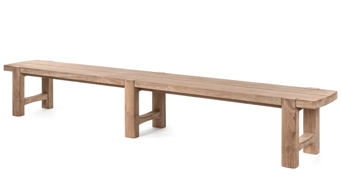 Bench Jacoba Large | Teak Natural Grey - NU PUUR & GROEN