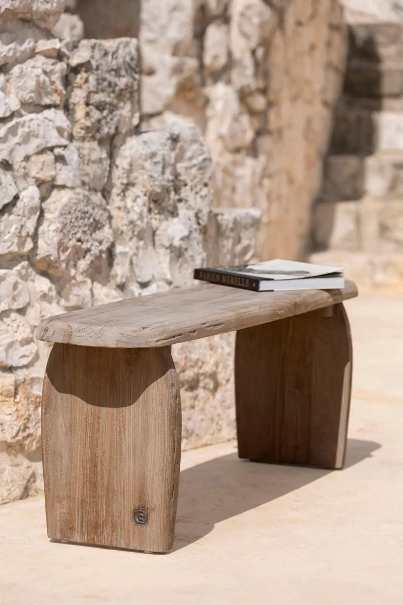 Bench Pebble | Teak Natural Grey - NU PUUR & GROEN