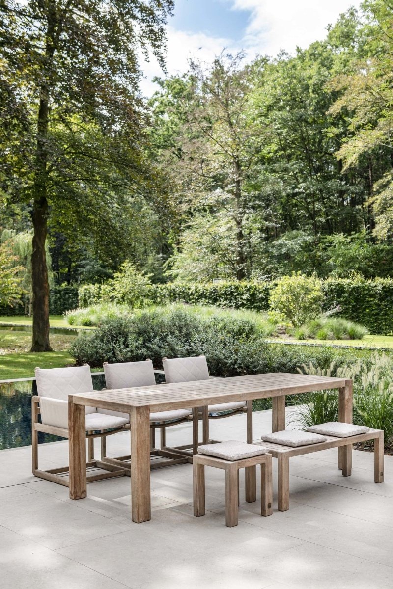 Bench Sandy Small | Reclaimed Teak Natural Grey - NU PUUR & GROEN