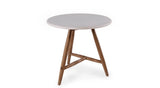 Bistro Round Table Faye | Teak Woodstain Emas Brown / Conrete Top