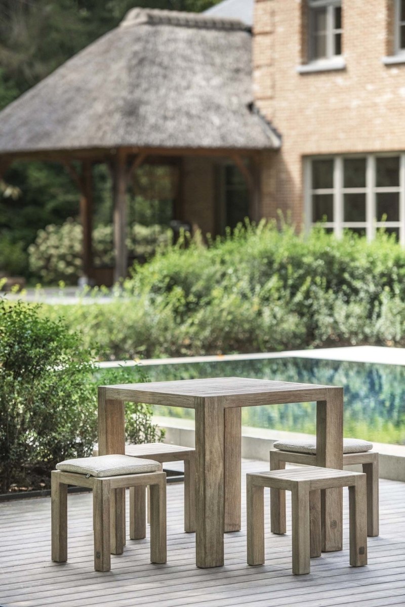 Bistro Table Sandy | Reclaimed Teak Natural Grey - NU PUUR & GROEN