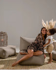 BOHO Square Pouf | Taupe - NU PUUR & GROEN