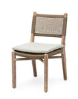 Chair Fiona | Teak Natural Grey / PE Wicker Antique Weed - NU PUUR & GROEN