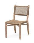 Chair Fiona | Teak Natural Grey / PE Wicker Antique Weed - NU PUUR & GROEN