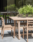 Chair Jared | Teak Natural Grey / PE Wicker Antique Weed - NU PUUR & GROEN