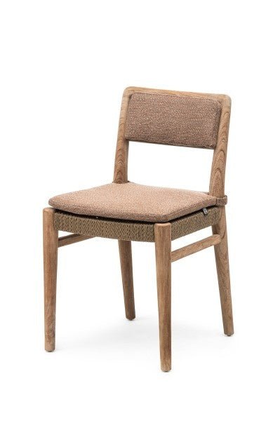 Chair Jared | Teak Natural Grey / PE Wicker Antique Weed - NU PUUR & GROEN
