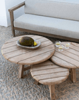 Coffee Table Anton Set of 3 | Reclaimed Teak Natural Grey - NU PUUR & GROEN