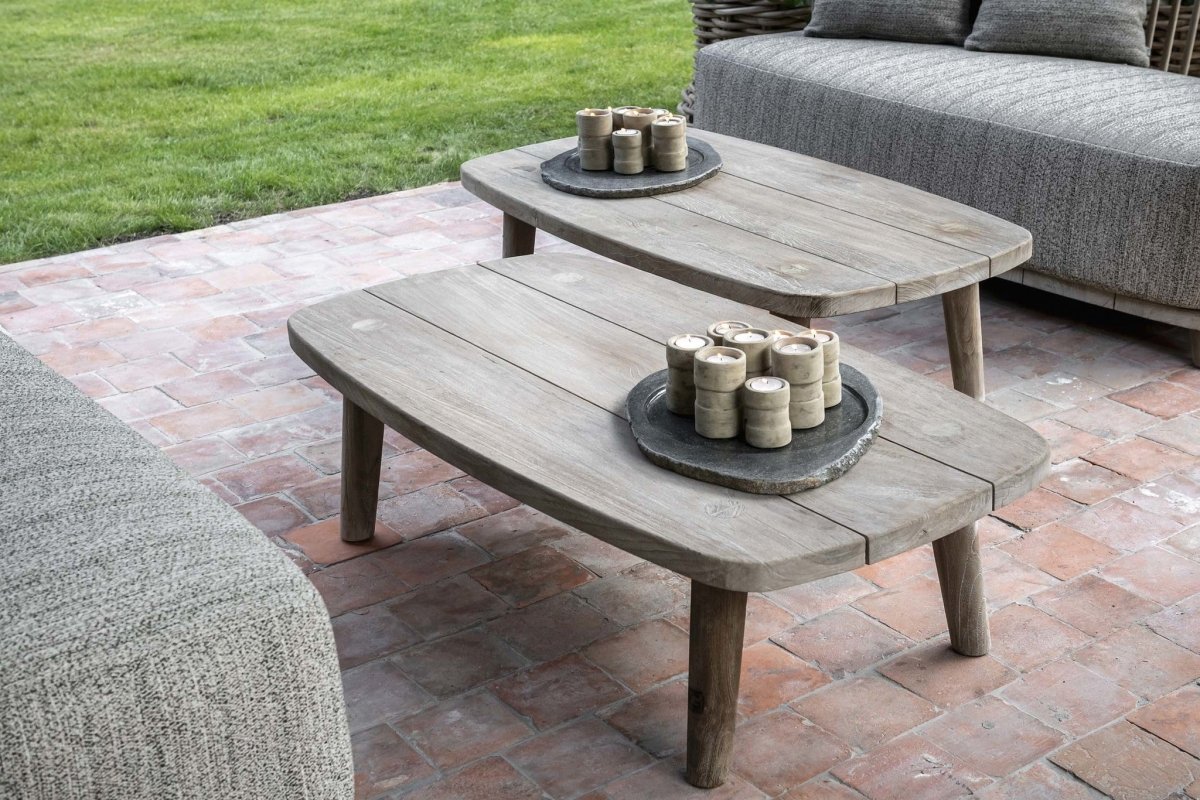 Coffee Table Carol | Reclaimed Teak Natural Grey - NU PUUR & GROEN