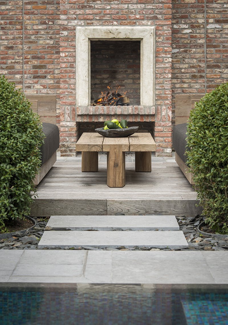 Coffee Table Dovetail | Reclaimed Teak Natural Grey - NU PUUR & GROEN