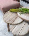 Coffee Table Floor Set of 3 | Reclaimed Teak Natural Grey - NU PUUR & GROEN