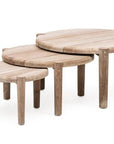 Coffee Table Floor Set of 3 | Reclaimed Teak Natural Grey - NU PUUR & GROEN